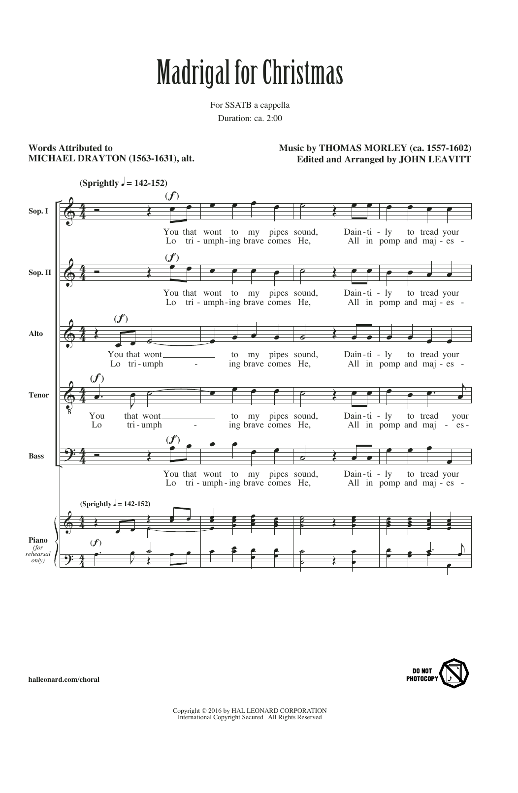 Produktbild zu: Madrigal For Christmas