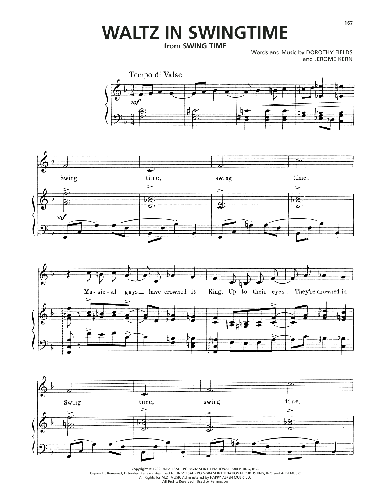 Produktbild zu:  Waltz In Swingtime - Dorothy Fields and Jerome Kern