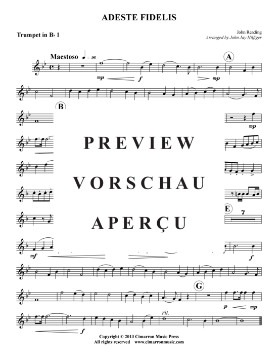 gallery: Adeste Fidelis , , (2x Tromp in B, Horn/Pos, Pos)