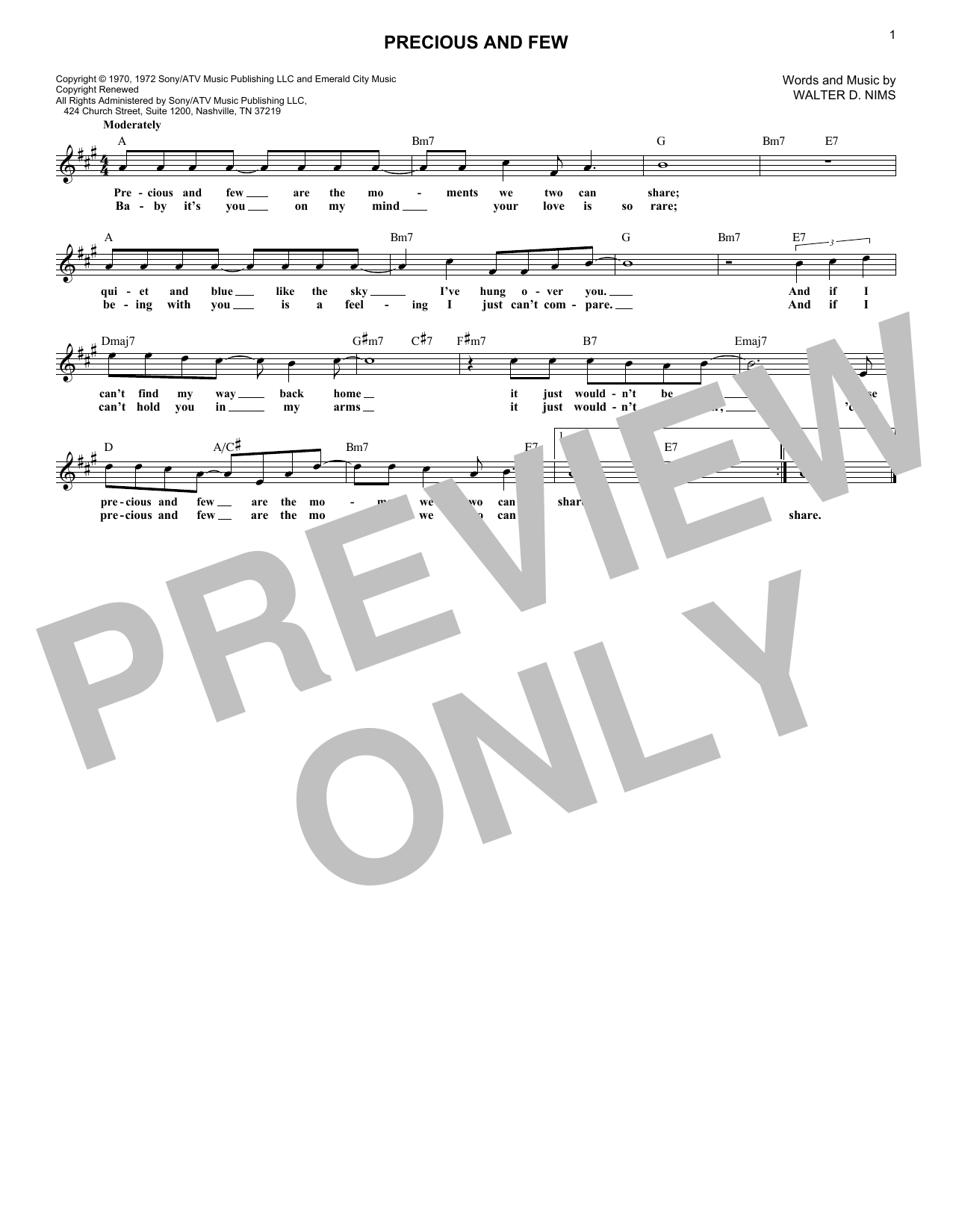 Produktgalerie: Seite 1 von 1 Precious And Few, Climax, Melodieinstrument