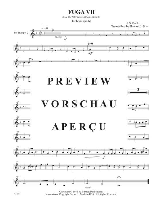gallery: Fuga VII , , (Blechbläserquartett)