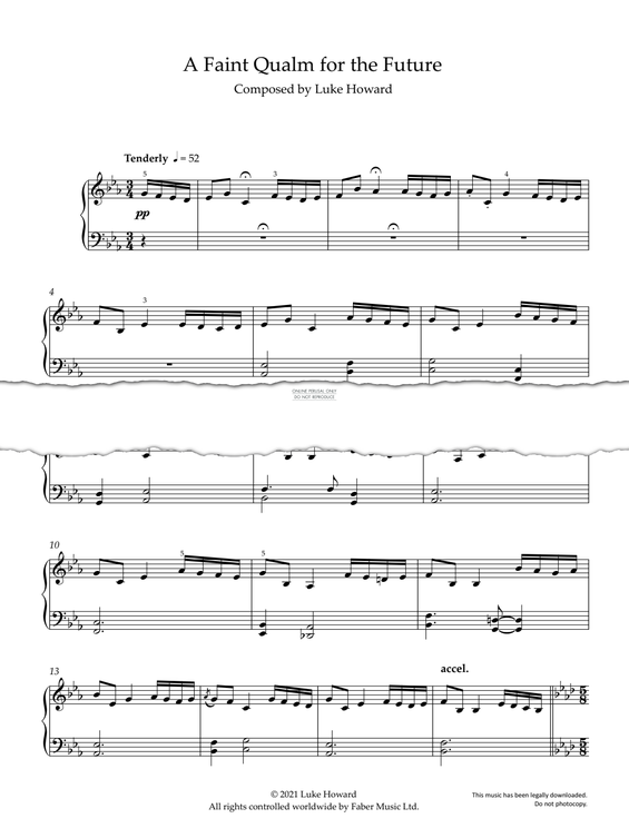 Produktgalerie: Seite 1 von 1 A Faint Qualm For The Future, Luke Howard, Klavier