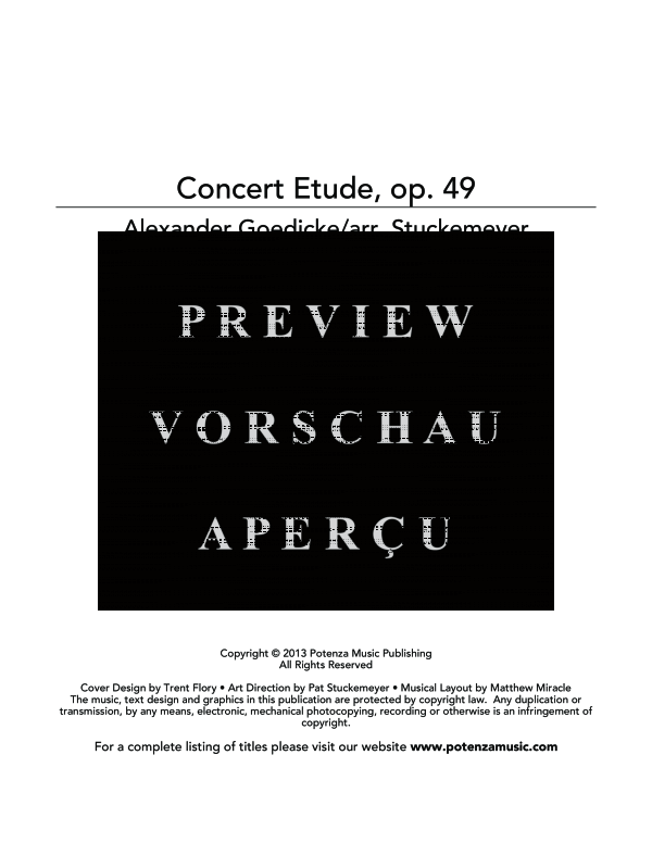 Product gallery: Page 3 of 11 Concert Etude, Op. 49, , (euphonium/tuba/trumpet solo and EETTT)