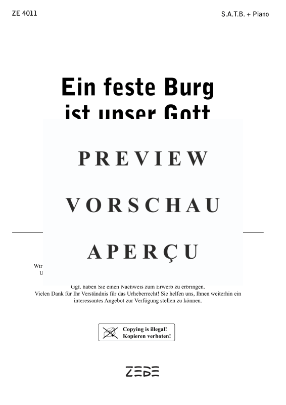 gallery: Ein feste Burg ist unser Gott EG 362, , Gemischter Chor, Solist und Klavier