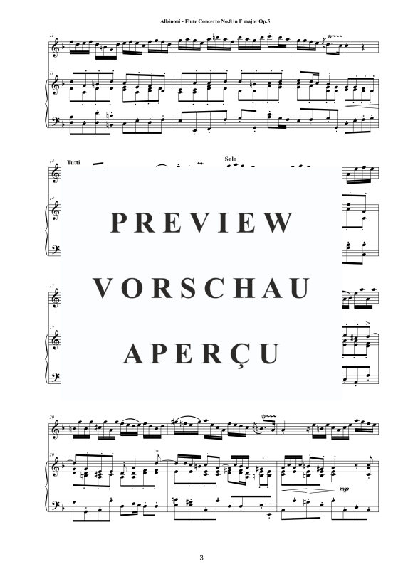 Product gallery: Page 4 of 11 Flute Concerto No.8 in F-Dur Op.5, , Flute and Piano/Harpsichord