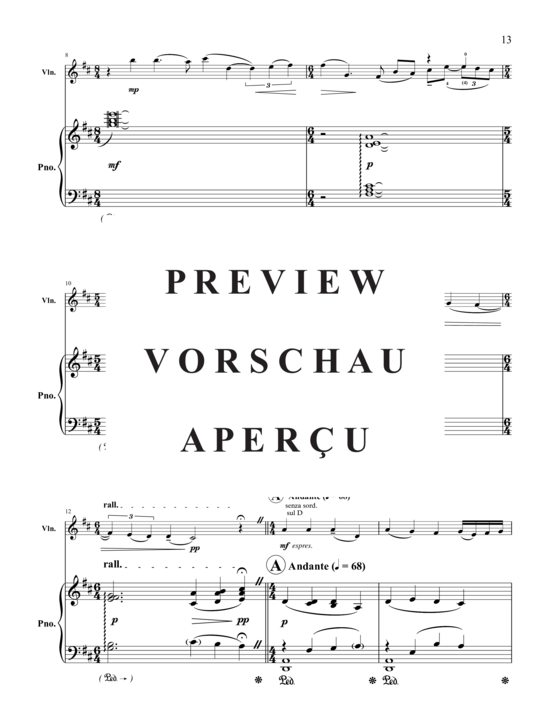 Product gallery: Page 16 of 21 Triptych for Violin and Piano , , (violin and piano)