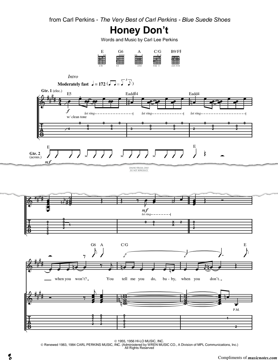 gallery: Honey Don't, Carl Lee Perkins