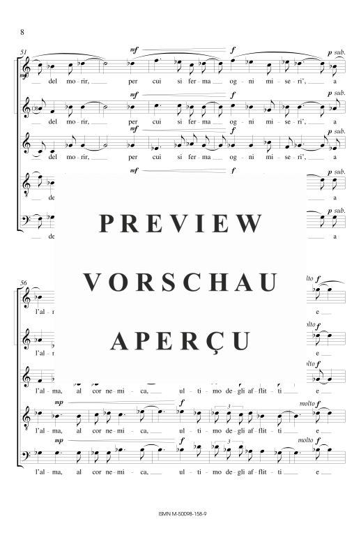 gallery: O nott´ o dolce tempo, , Gemischter Chor SSATB