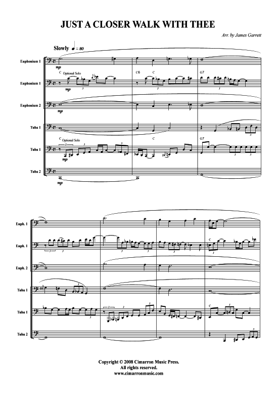 Product picture to: Just Closer Walk With Thee Traditional (Gospel)