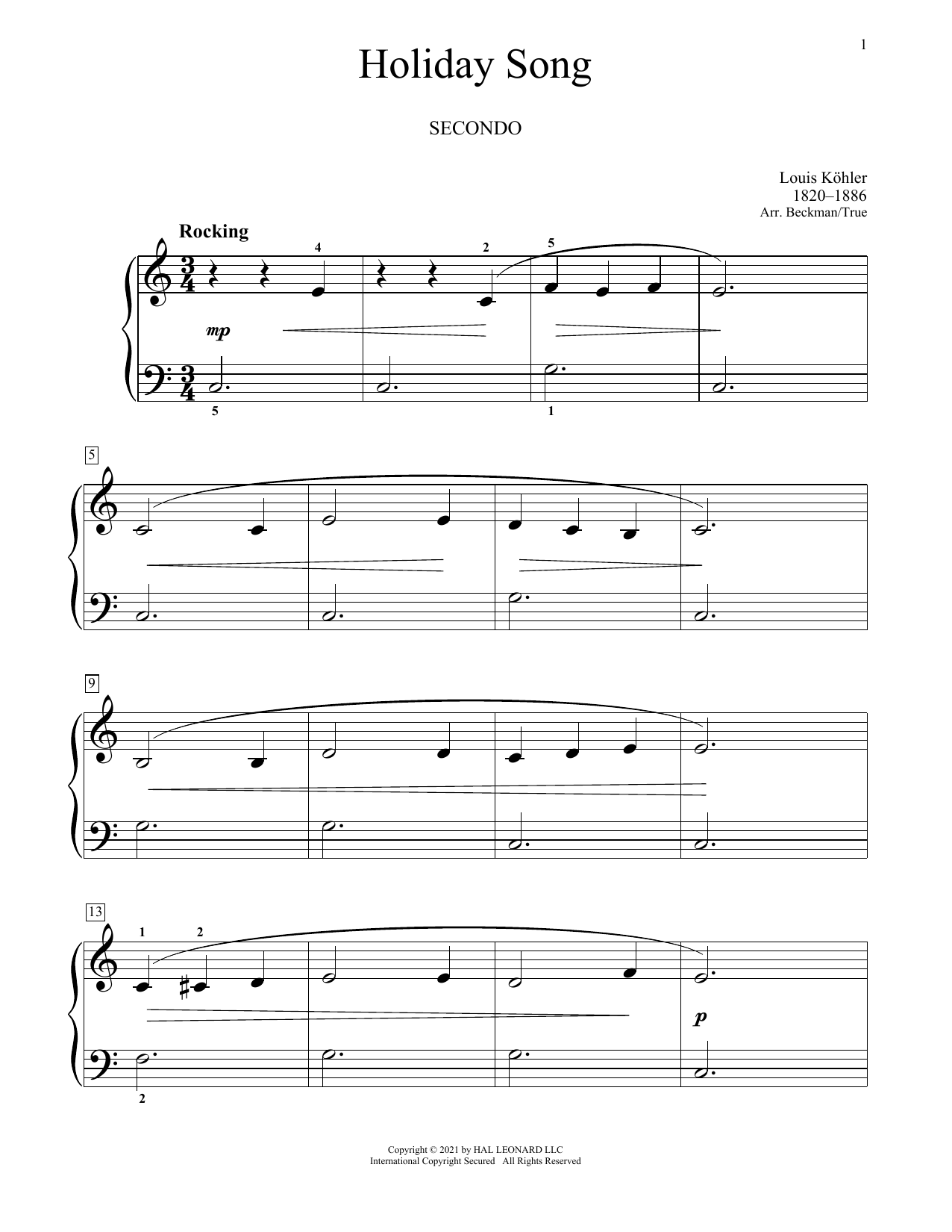 Produktbild zu: Holiday Song