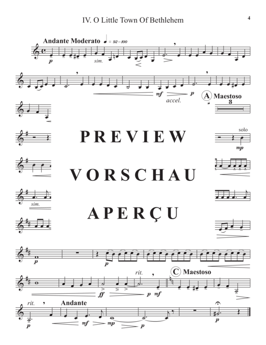 Produktgalerie: Seite 21 von 21 Four Christmas Carols , , (Blechbläserquintett)