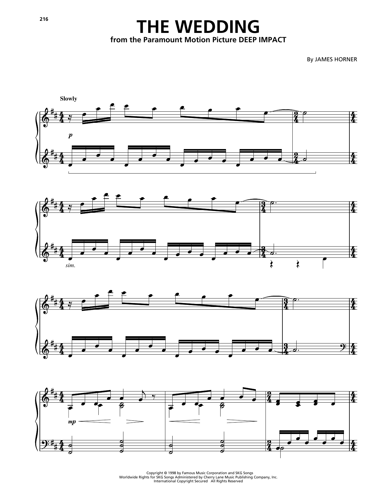Produktbild zu: The Wedding (from Legends Of The Fall)