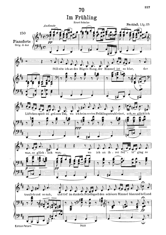 gallery: Im Frühling D.882 , , (Gesang tief + Klavier)