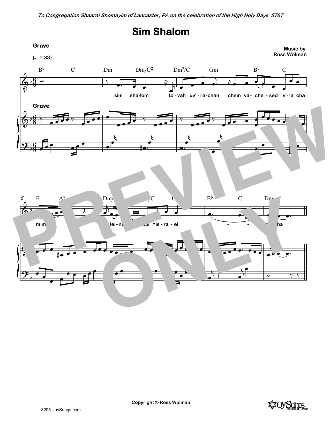 Produktgalerie: Seite 1 von 1 Sim Shalom, Ross Wolman, Gesang, Gitarre, Klavier
