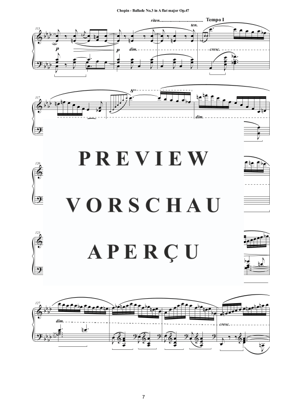 Produktgalerie: Seite 8 von 11 Ballade Nr. 3 As-Dur Op. 47, , Klavier Solo