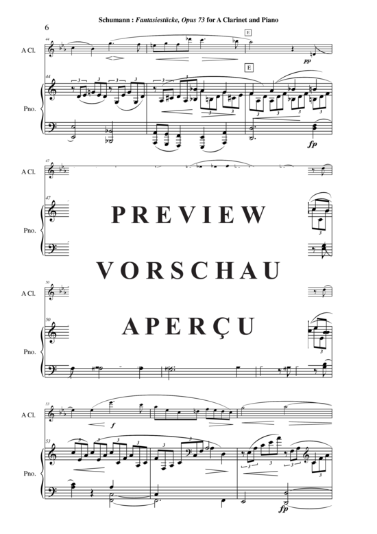 Product gallery: Page 7 of 28 Fantasiestücke, Opus 73 , , (clarinet in A + piano)