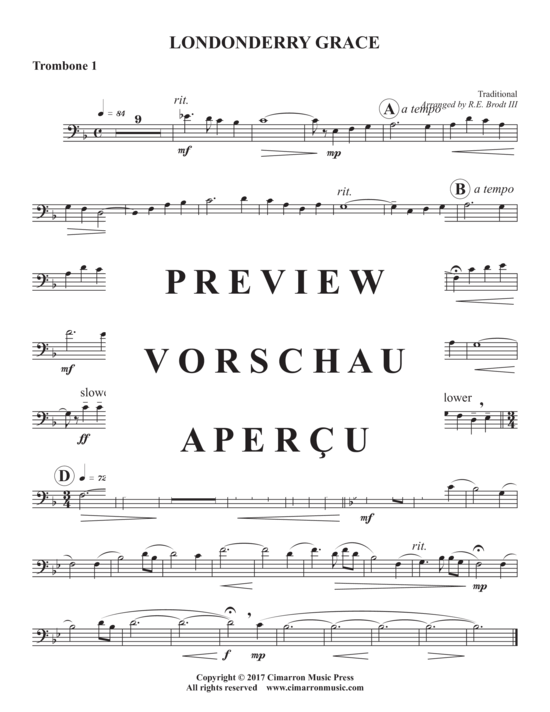 Product gallery: Page 6 of 9 Londonderry Grace , , (Trombone quartet)