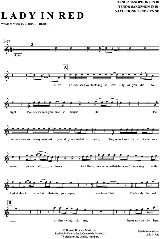 Product picture to: Lady in Red Chris de Burgh