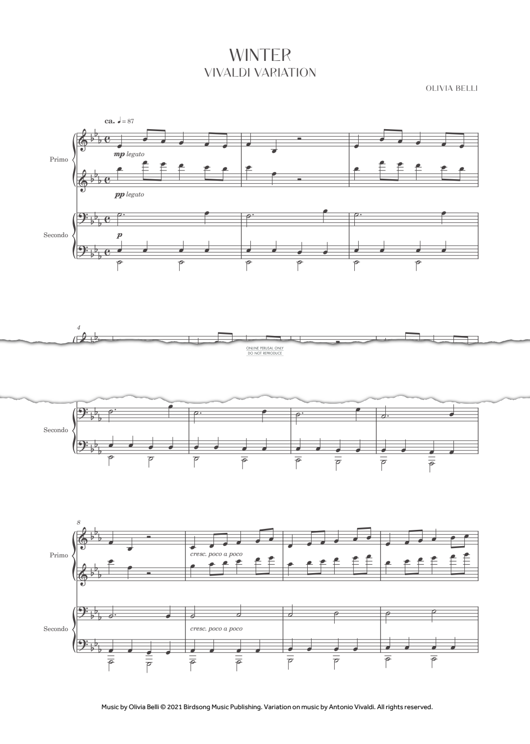 Produktgalerie: Seite 1 von 1 Winter (Variations), Olivia Belli, Klavier