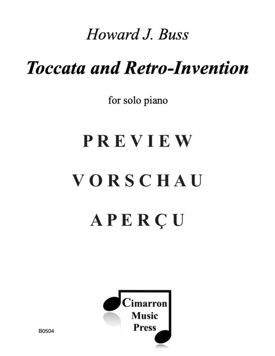 Product gallery: Page 2 of 20 Toccata and Retro-Invention , , Piano Solo