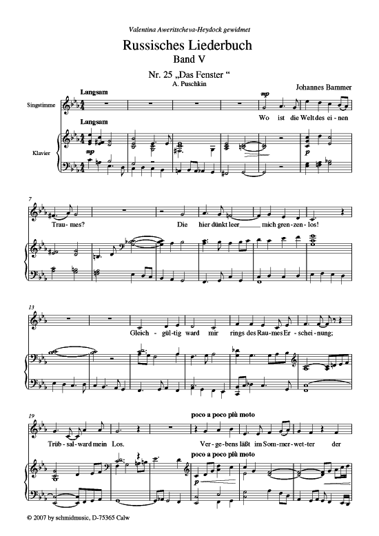 Product picture to: Russisches Liederbuch Band V Johannes Bammer (Hrsgb.) 6 Lieder