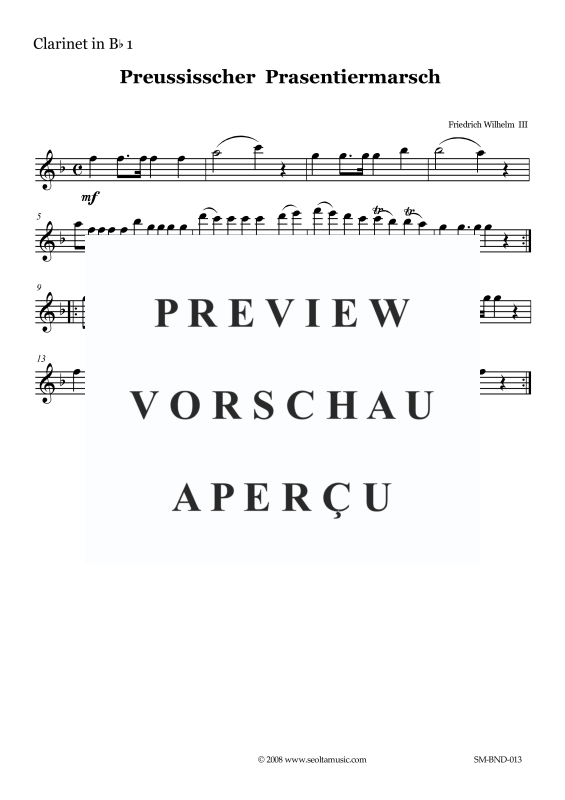 Produktgalerie: Seite 11 von 11 Preußischer Präsentiermarsch, , Concert Band