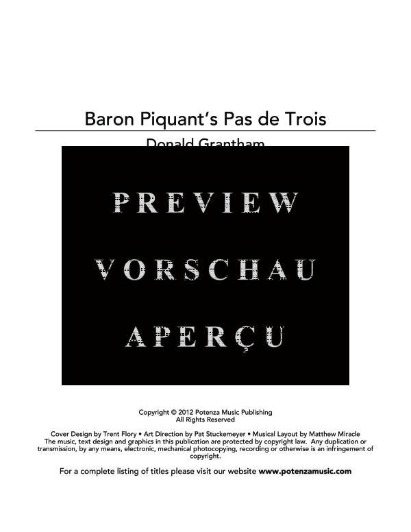 gallery: Baron Piquant´s Pas de Trois, , (Trio Fagott, Euphonium und Cembalo/Klavier)