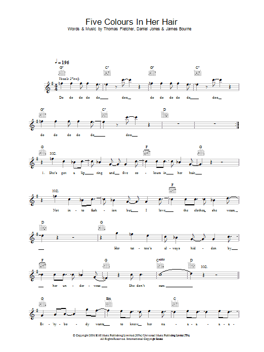 Product picture to:  Five Colours In Her Hair - McFly