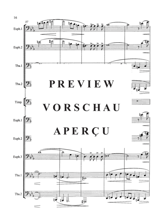 Produktgalerie: Seite 18 von 21 Fanfare and Song , , (Tuba Ensemble für SoloTuba Quartett EETT, Pauken + Tuba Quintett)