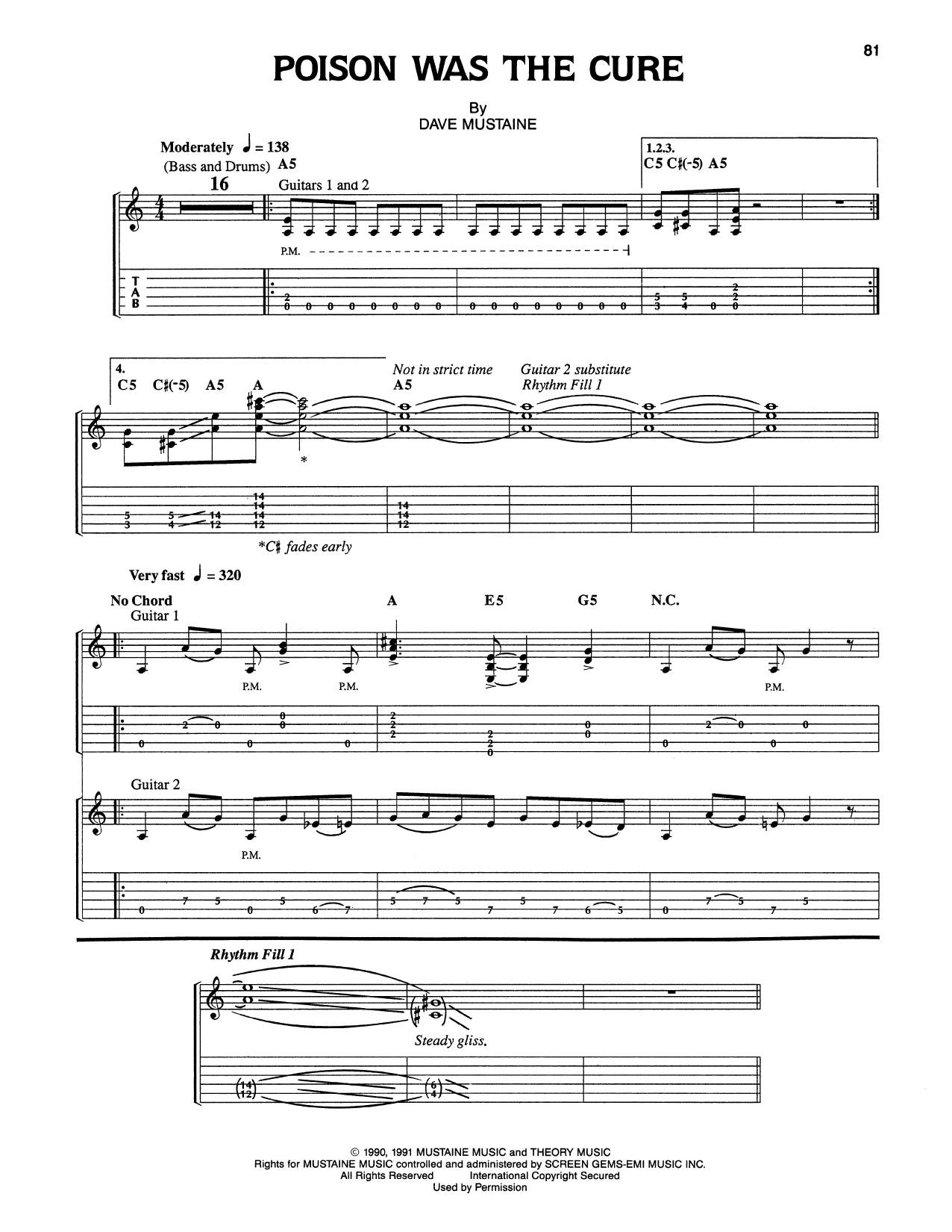 Produktgalerie: Seite 1 von 1 Poison Was The Cure, Megadeth, Gitarre