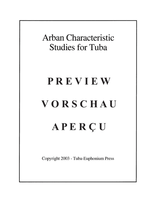 gallery: 14 Characteristic Studies , , (Tuba Solo)