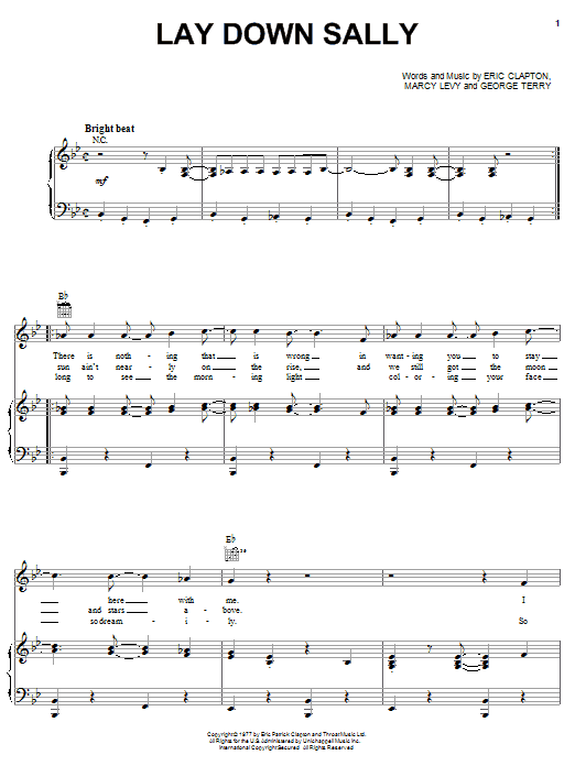 Produktgalerie: Seite 1 von 1 Lay Down Sally, Eric Clapton, Gesang, Gitarre, Klavier