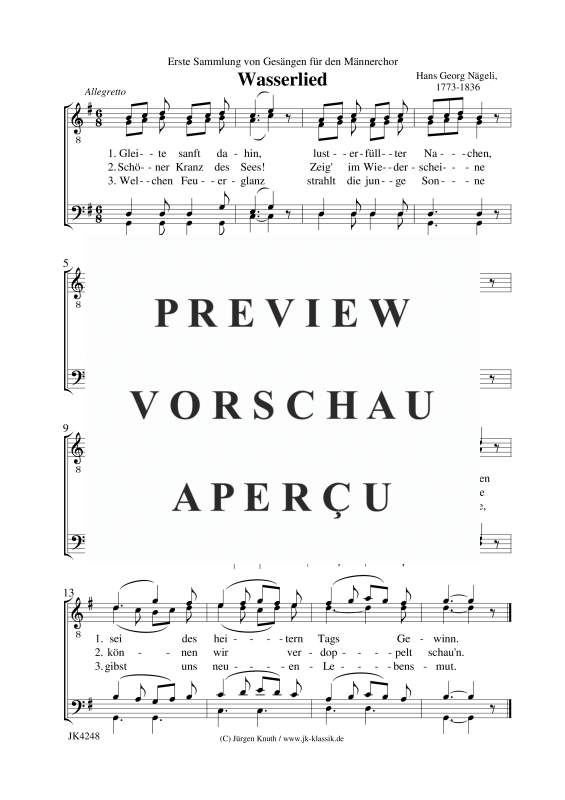 gallery: Wasserlied (Gleite sanft dahin), , Männerchor