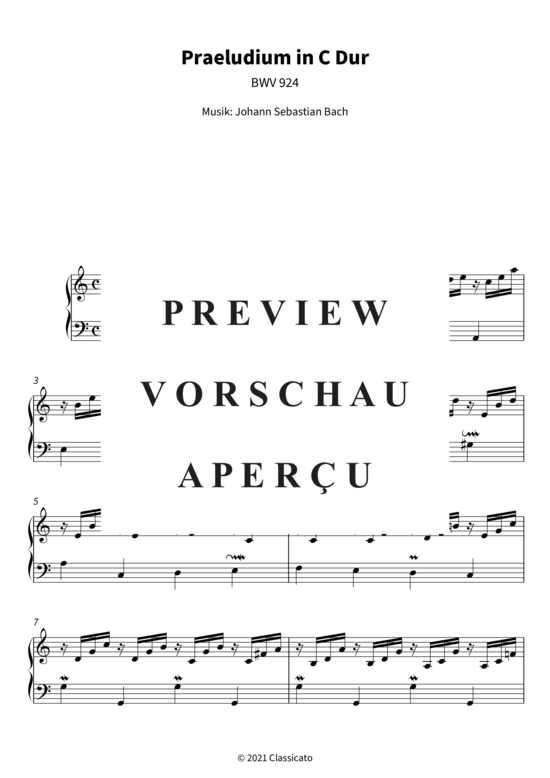 gallery: Praeludium in C Dur - BWV 924 , , (Klavier Solo)