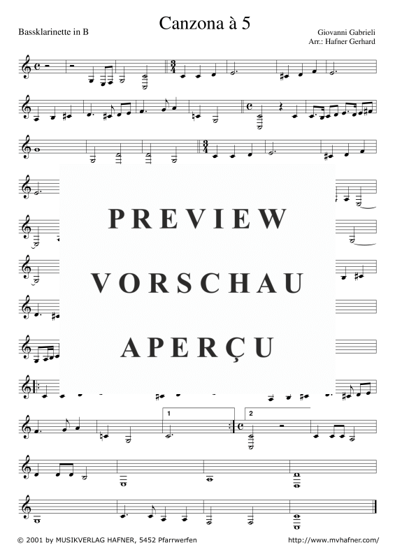 gallery: Canzona à 5, , (Clarinet Quintet)