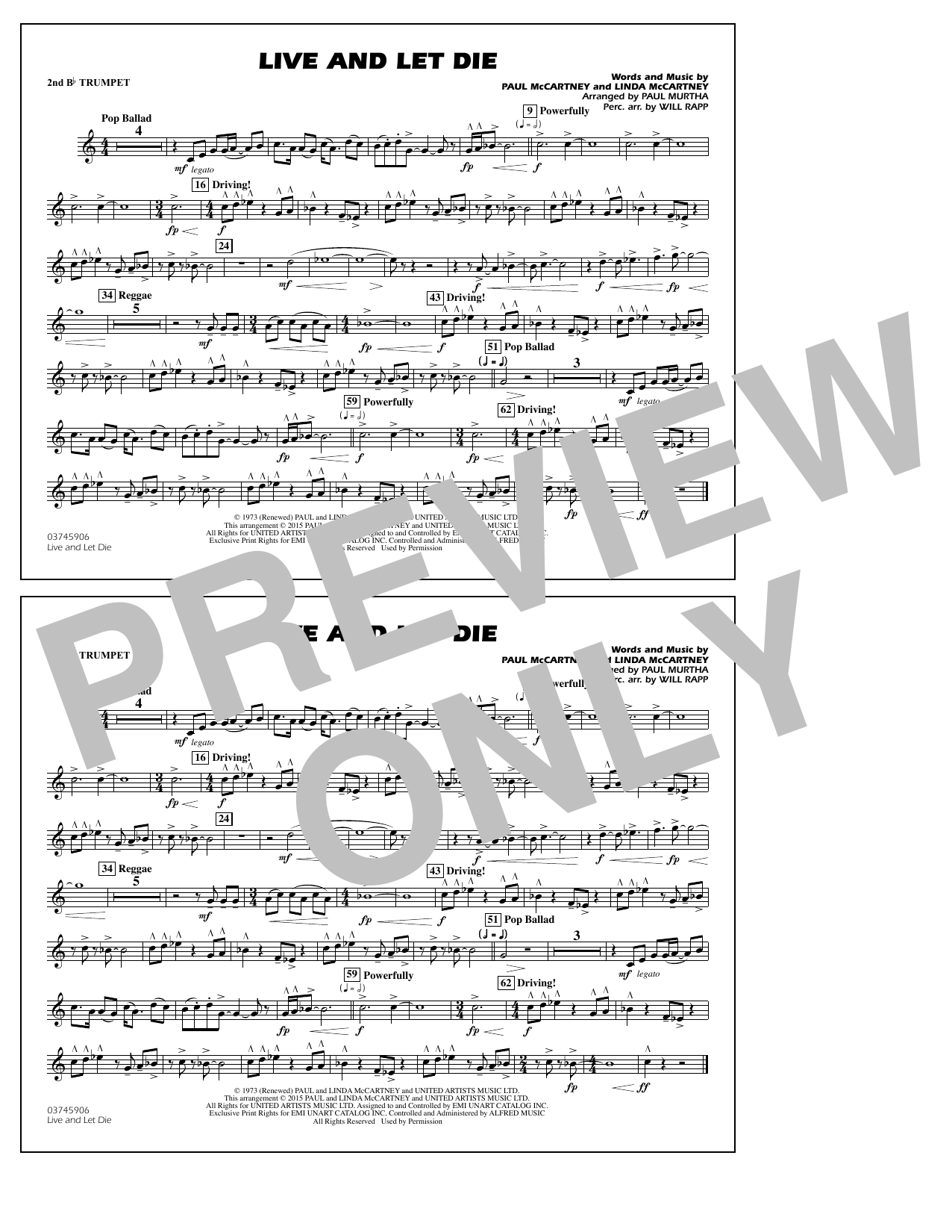 Product picture to: Live and Let Die - 2nd Bb Trumpet