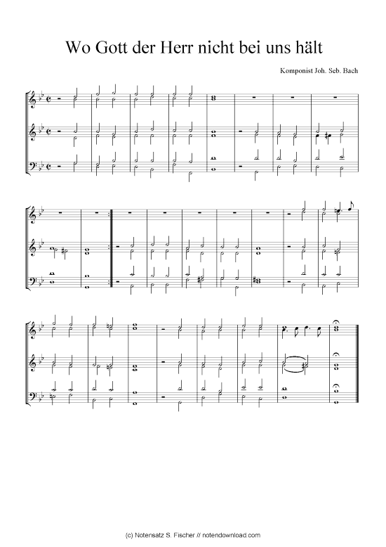 Product picture to: Wo Gott der Herr nicht bei uns hält Joh. Seb. Bach