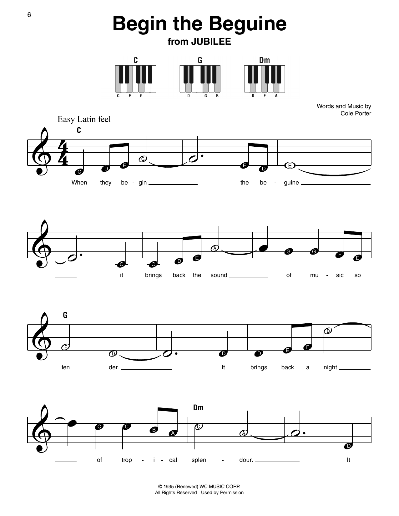 Produktgalerie: Seite 1 von 1 Begin The Beguine, Cole Porter, Klavier