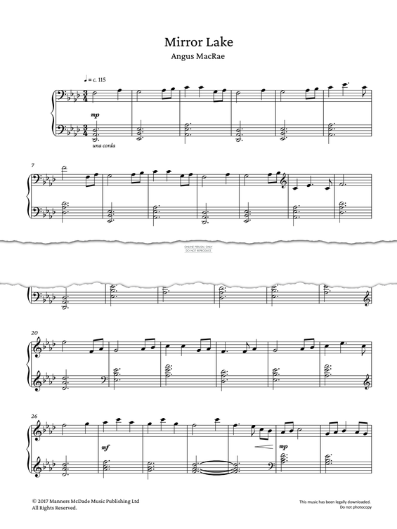 Produktgalerie: Seite 1 von 1 Mirror Lake, Angus MacRae, Klavier