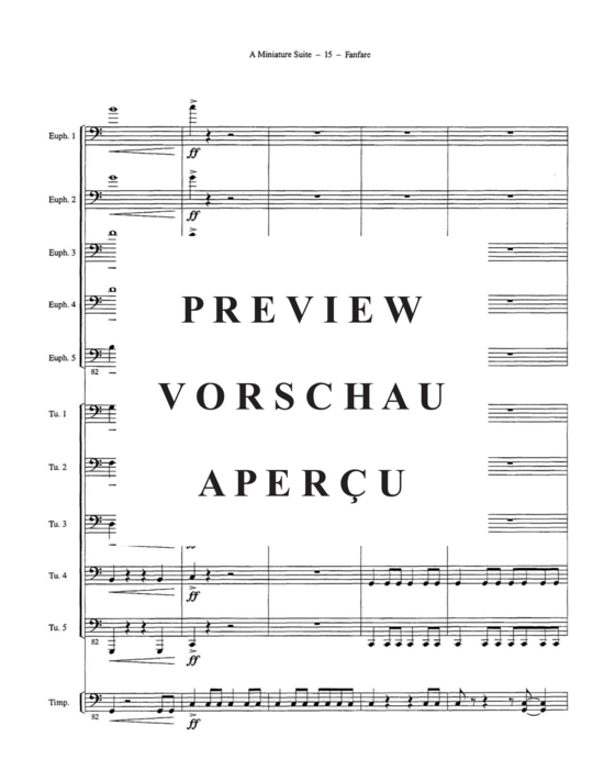 Produktgalerie: Seite 19 von 21 A Miniature Suite , , (Tuba Ensemble EEEETTTT + Pauken, Bass, Klavier)