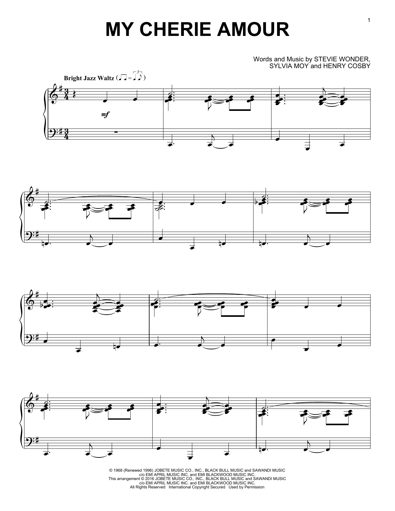 Produktbild zu: My Cherie Amour [Jazz version]