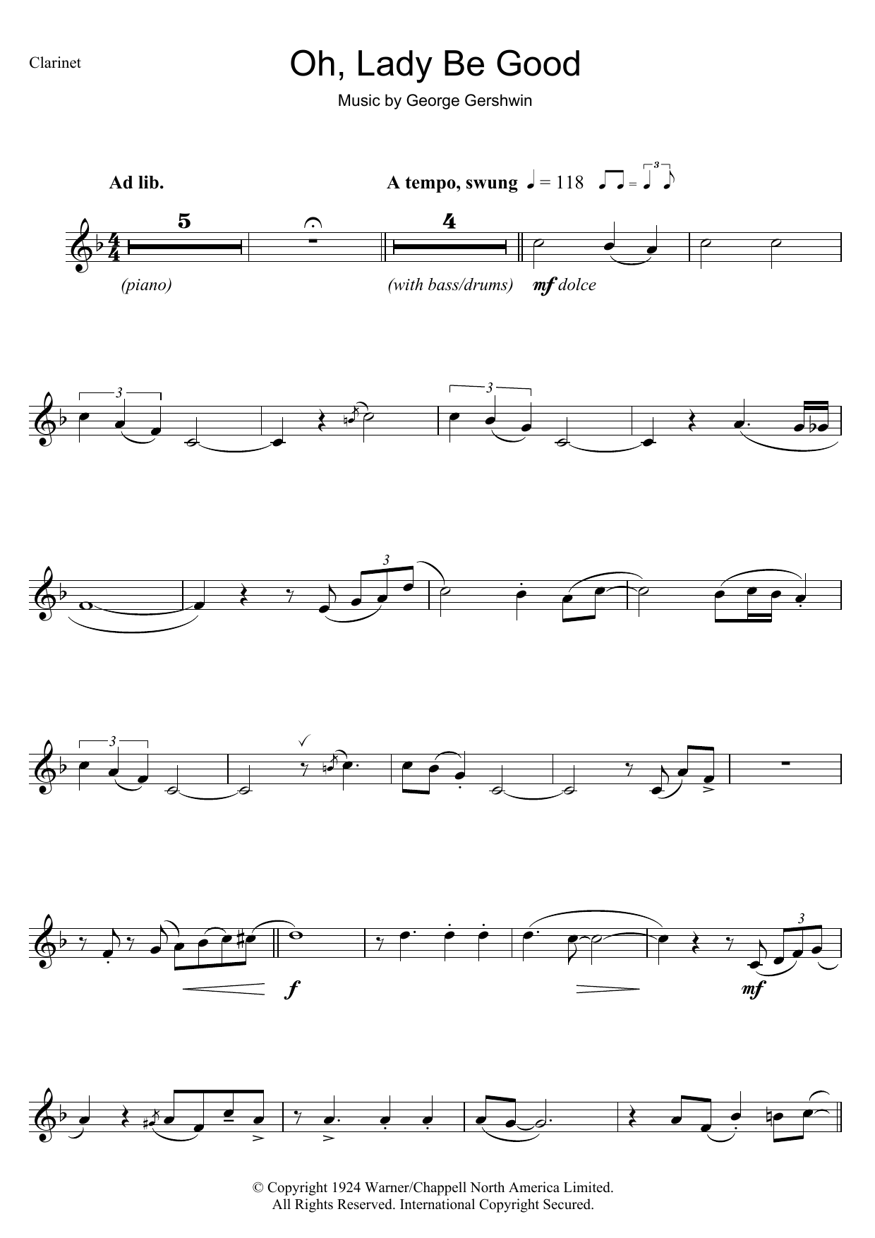 Product gallery: Page 1 of 1 Oh, Lady, Be Good, George Gershwin