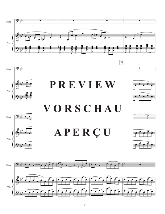 Produktgalerie: Seite 7 von 21 Tuba Concerto , , (Tuba + Klavier)