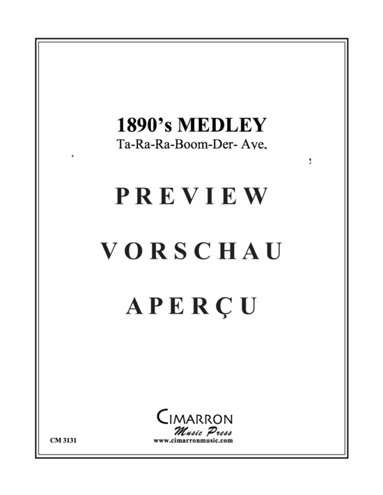 Produktgalerie: Seite 2 von 12 1890´s Medley , , (Blechbläser Trio für Trompete in B, Horn in F oder Posaune + Tuba)