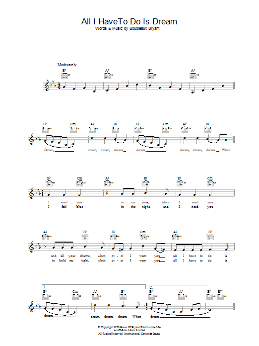 Produktgalerie: Seite 1 von 1 All I Have To Do Is Dream, Everly Brothers, Melodieinstrument