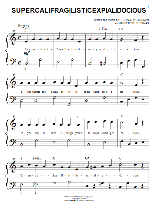 Produktbild zu: Supercalifragilisticexpialidocious (from Mary Poppins)