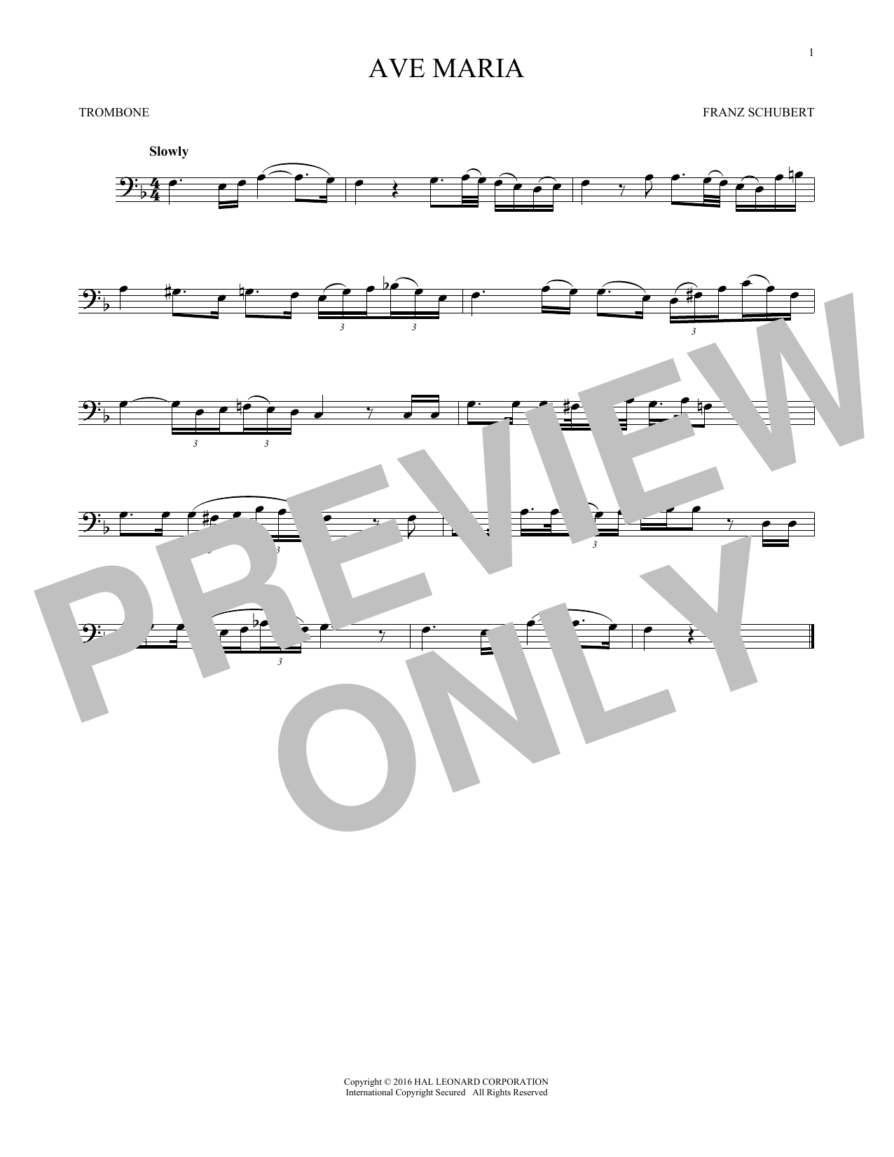Product gallery: Page 1 of 1 Ave Maria, Op. 52, No. 6, Franz Schubert
