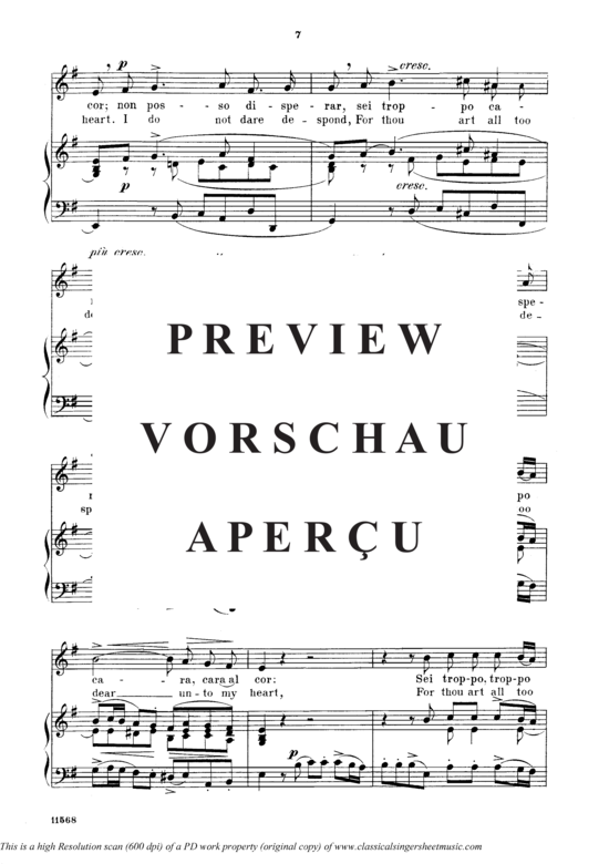 Product gallery: Page 3 of 7 Non posso disperar, Parisotti, Alessandro, Medium Voice and Piano