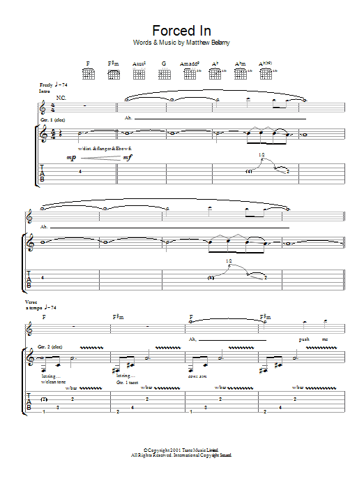 Produktgalerie: Seite 1 von 1 Forced In, Muse, Gitarre
