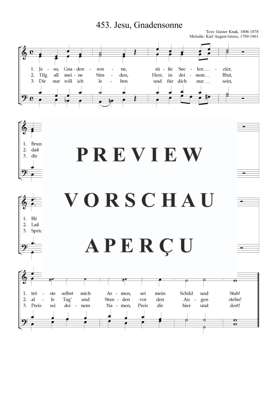 Product picture to: Jesu, GnadensonneKarl August Groos